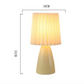 Classic Korean Style Ceramic Pleated Table Lamp