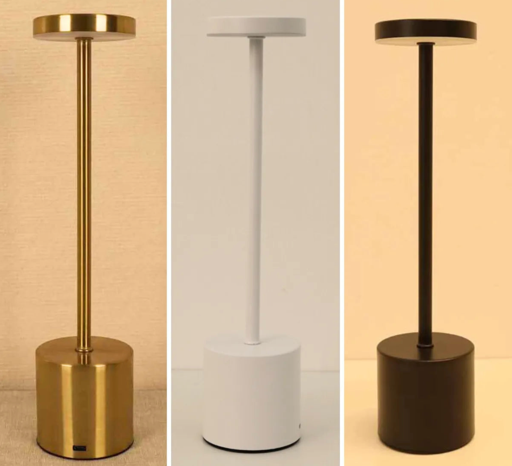 LED Rechargeable Touch Metal Table Lamp