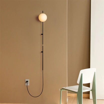 Nordic Vintage Wall Lamp With plug Modern Black Long Rod Bedside Lamp Mirror Light Stair Lights Wall Sconce Wall Light Fixture