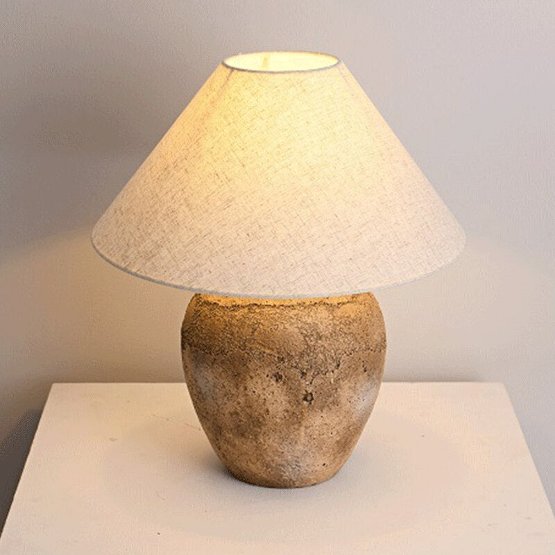 Vintage "Wabi-Sabi" Style Ceramic Table Lamp