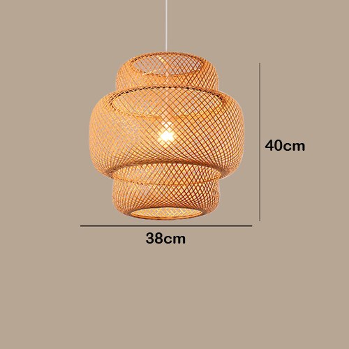 Modern Bamboo Hand Woven Bamboo Art E27 Chandelier Dining Rroom Bamboo Lantern Chandelier Bedroom Loft Luminaire Hang Lamp