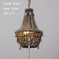 Rustic Iron and Wood Bead Light Fixtures