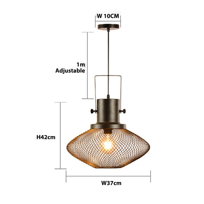 Nordic LED Modern Pendant Lights E27 cage Minimalist indoor hanging light Dining Room Vintage Industrial Lamp luminaire Lighting