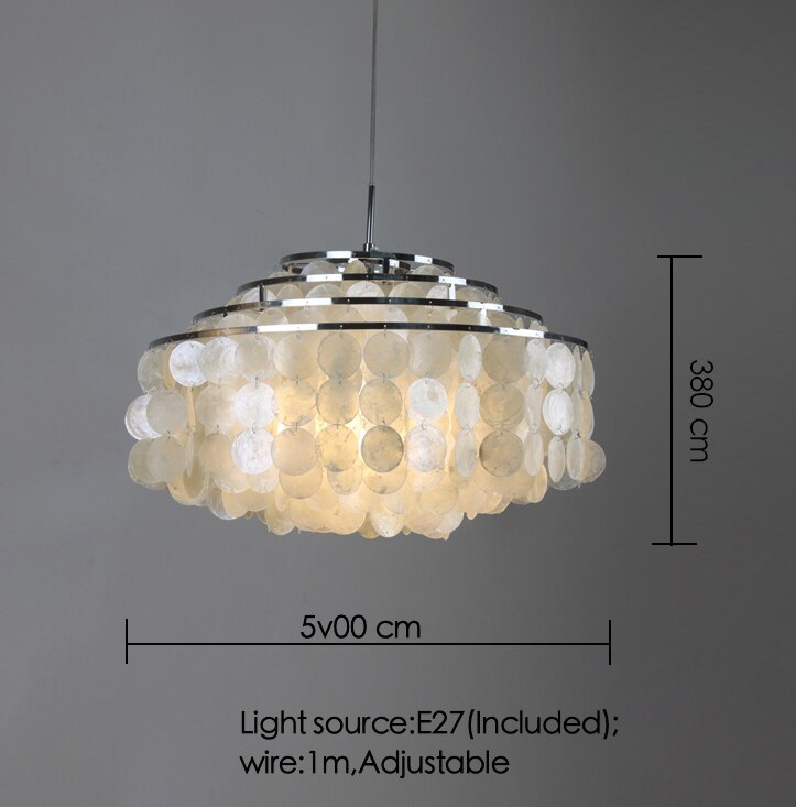 Luxury Shell Chandelier Gold/Chrome E27 Lights Living Room Restaurant Hanging Light Fixtures Hotel Bedroom Luminaire Suspension