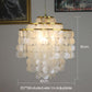 Luxury Shell Chandelier Gold/Chrome E27 Lights Living Room Restaurant Hanging Light Fixtures Hotel Bedroom Luminaire Suspension