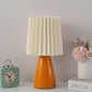 Classic Korean Style Ceramic Pleated Table Lamp