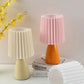 Classic Korean Style Ceramic Pleated Table Lamp