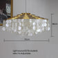 Luxury Shell Chandelier Gold/Chrome E27 Lights Living Room Restaurant Hanging Light Fixtures Hotel Bedroom Luminaire Suspension