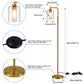 Nordic Vertical Metal LED Floor Lamp with Glass Shade