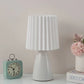 Classic Korean Style Ceramic Pleated Table Lamp