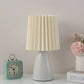 Classic Korean Style Ceramic Pleated Table Lamp