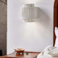 Japanese Bedside Wall Lamp Bedroom Study Cream White Wall-mounted Resin Sconces Living Room Aisle Wabi-sabi Decorative LED Light