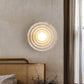 Wabi-sabi Round Circle Wall Lamp Japanese Style Corridor Aisle Living Room Homestay Sconce Retro Bedroom Bedside Decor LED Light