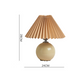 Japanese Style Mini Ceramic Table Lamp with Pleated Shade