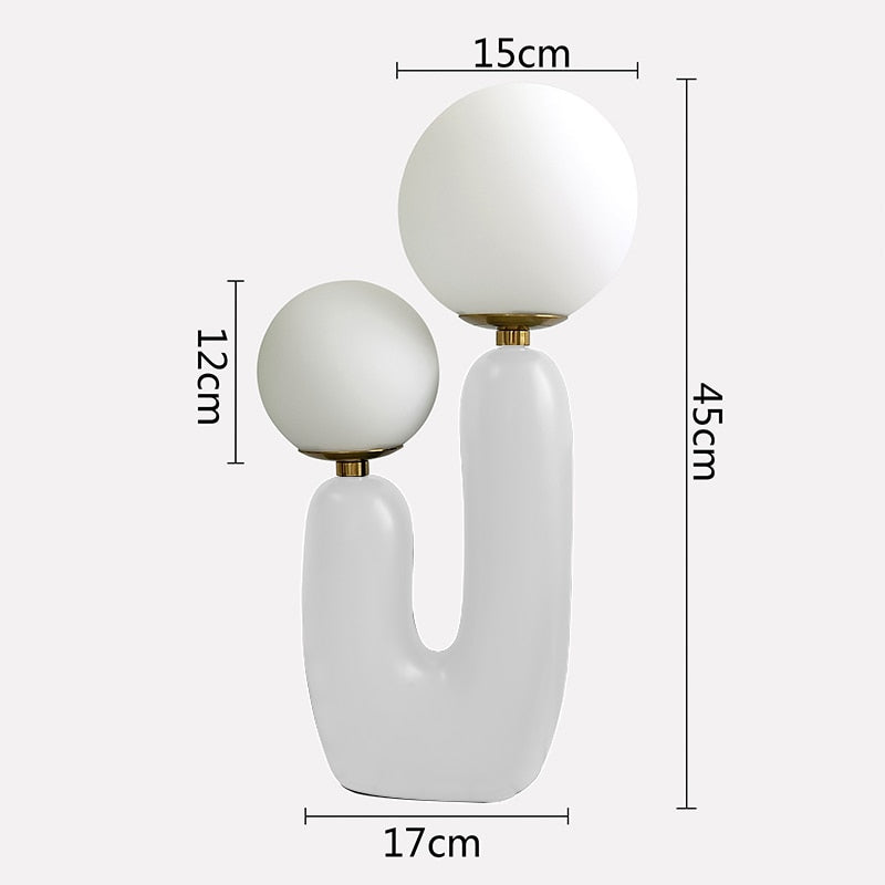 Postmodern Frosted Glass Globe Table Lamp