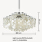 Luxury Shell Chandelier Gold/Chrome E27 Lights Living Room Restaurant Hanging Light Fixtures Hotel Bedroom Luminaire Suspension